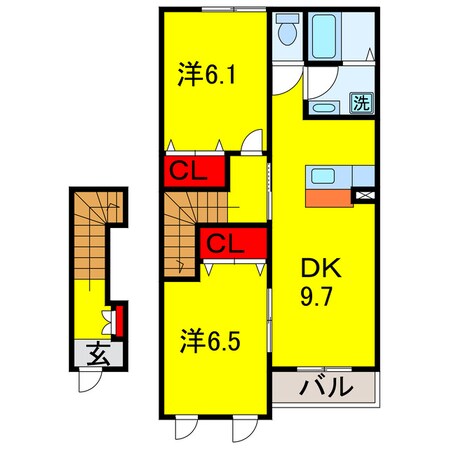 五井駅 徒歩15分 2階の物件間取画像